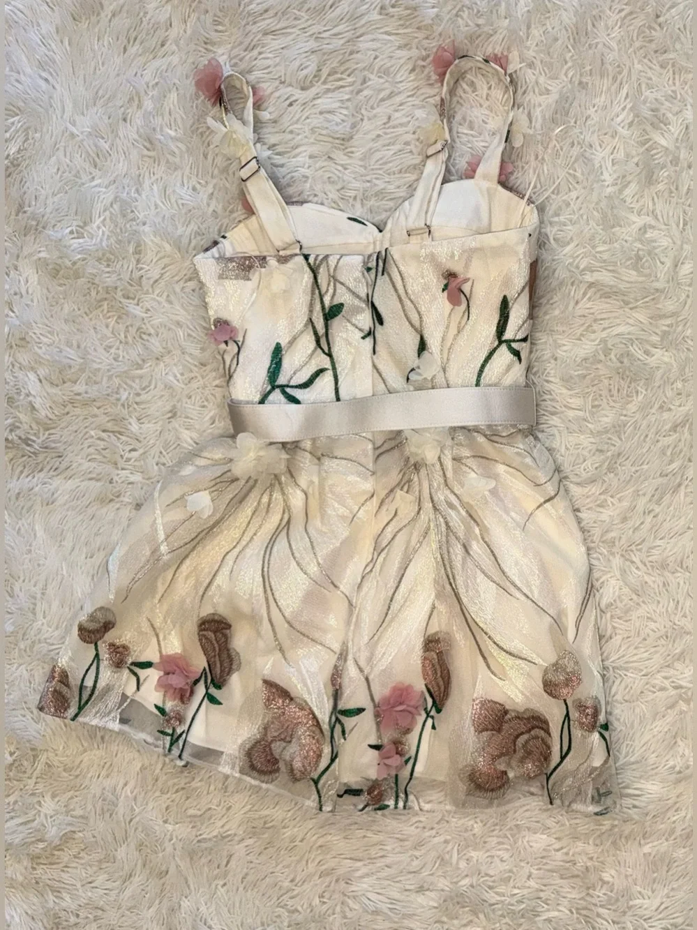 NEW Dress The Population Darby 3D Flower Fit & Flare Minidress Sz S